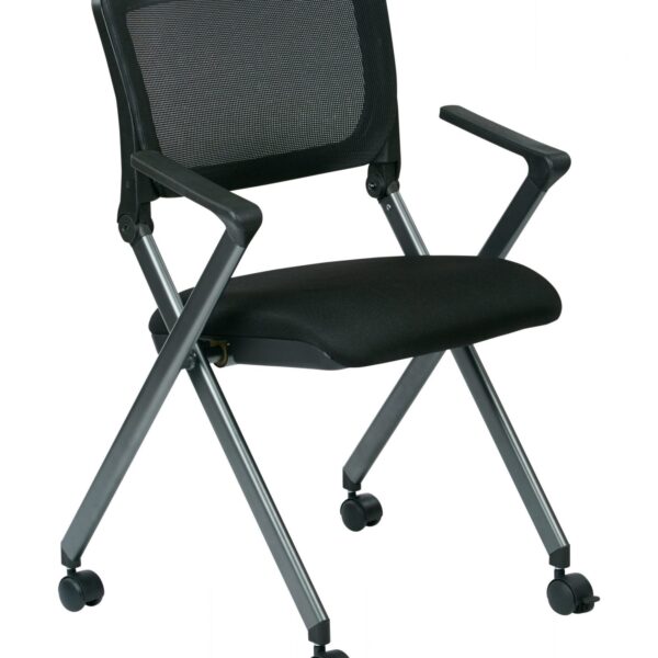 Folding Chair with Screen Back - Black - Work Smart - Contemporary - Commercial