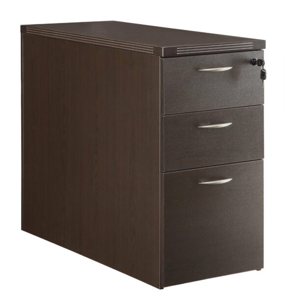 Napa 36"D Desk Pedestal, Box/Box/File - Espresso - OSP Furniture - Contemporary - Commercial