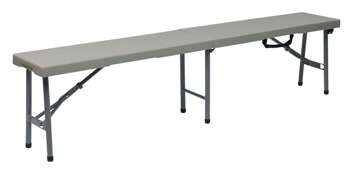 6' Fold in Half Bench - Light Grey - Work Smart - Contemporary - Commercial