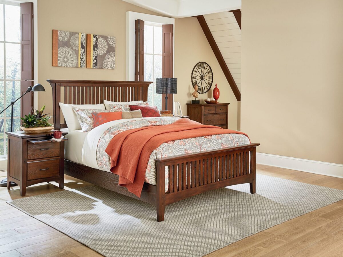 Modern Mission King Bedroom Set - Vintage Oak - OSP Home Furnishings - Residential