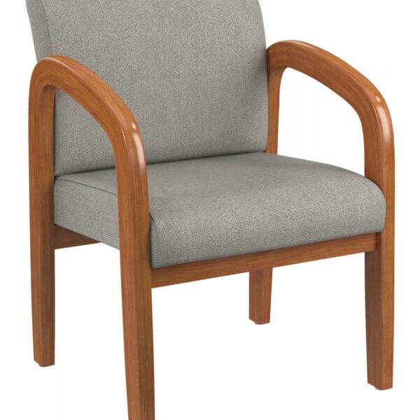 Medium Oak Finish Wood Visitor Chair - Twilight Sky - Work Smart - Contemporary - Commercial