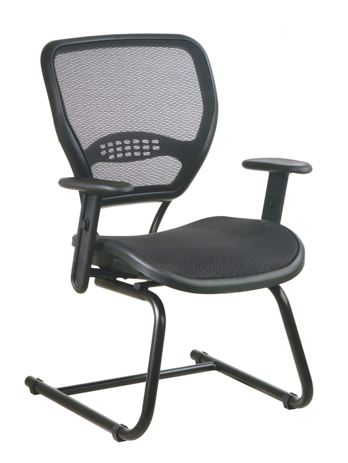 AirGrid Seat and Back Deluxe Visitors Chair - Black - SPACE SEATING - Contemporary - Commercial