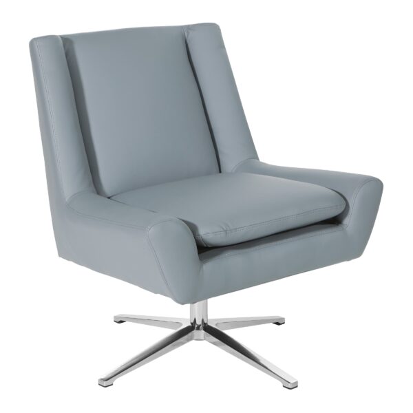 Faux Leather Guest Chair - Charcoal Grey - Residential and Commercial