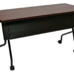 5' Black Frame With Mahogany Top