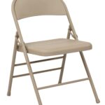 Folding Chair with Metal Seat and Back