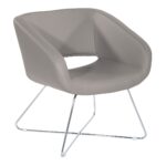 Faux Leather Lounge Chair