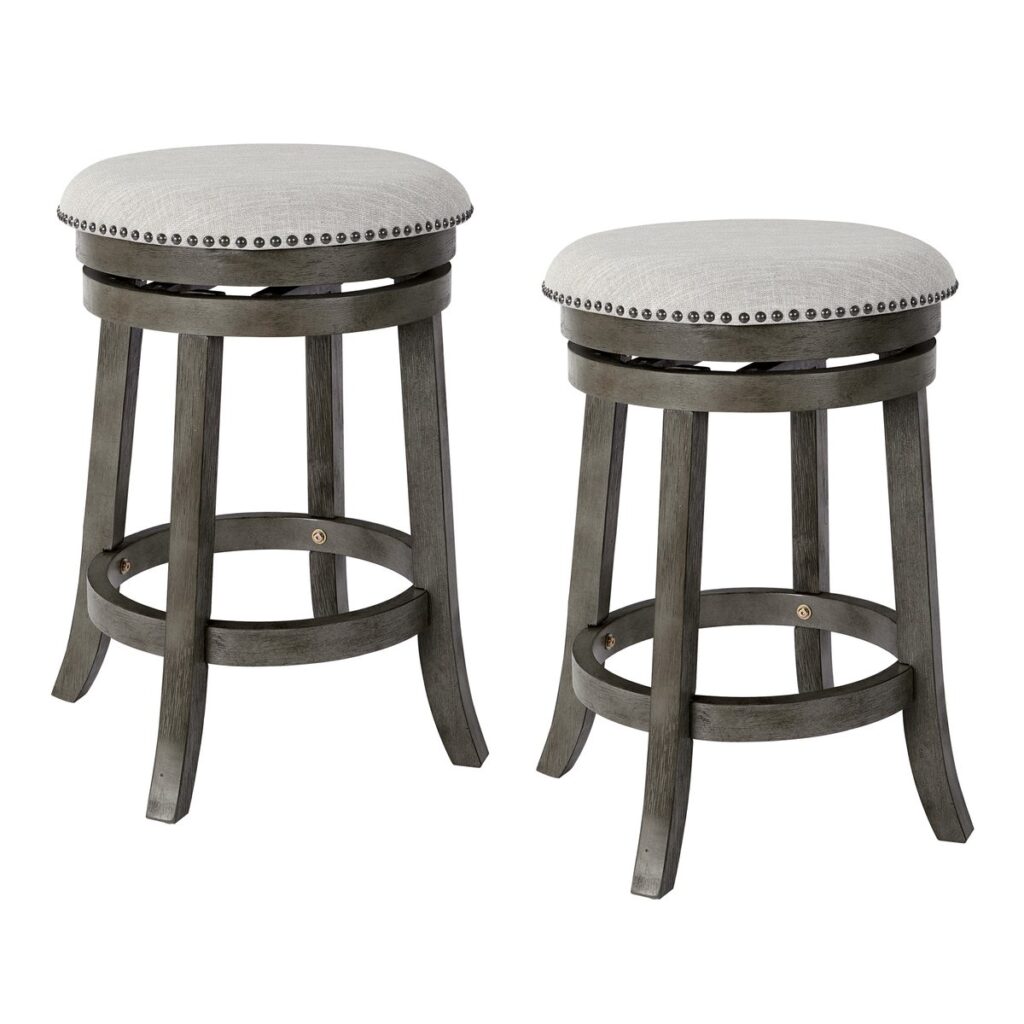 Round Backless Swivel Stool 2-Pack