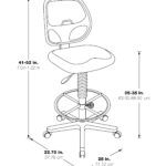 Deluxe Custom Dillon Fabric Drafting Chair with 18" Diameter Foot ring - DC Series - DC2990V-R100