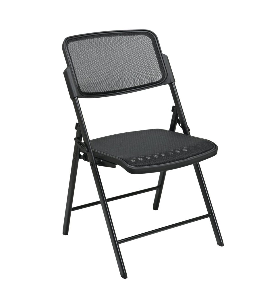 Deluxe Folding Chair With Black ProGrid® Seat and Back