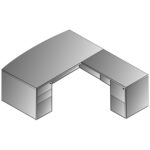 Sonoma L Shape W/Bow Top Desk 72"X87"