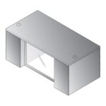 Napa Double Pedestal Desk with Glass 71" x 36"