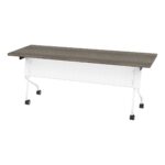 6' White Frame With Urban Walnut Top
