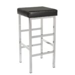 30" Chrome Backless Stool